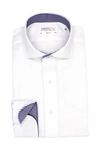 LORENZO UOMO TEXTURED SOLID NON-IRON TRIM FIT DRESS SHIRT,786822542880