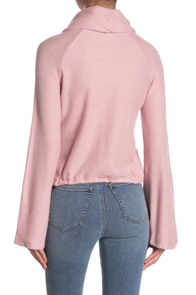 Cupcakes And Cashmere Giulia Cowl Neck Sweater In Tawny Pink