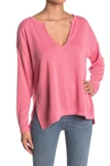 CUPCAKES AND CASHMERE TEMPEST SPLIT NECK KNIT SWEATER,192115307942