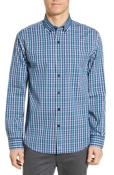 Cutter & Buck Anchor Check Classic Fit Shirt In Fresh Mint