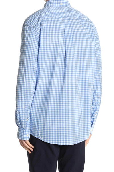 Tommy Hilfiger Twain Checkered Print Long Sleeve Shirt In Collection Blue