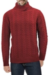 X-ray Cable Knit Turtleneck Sweater In Red
