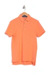 Tailor Vintage Airotec Stretch Slub Jersey Short Sleeve Polo In Persimmon