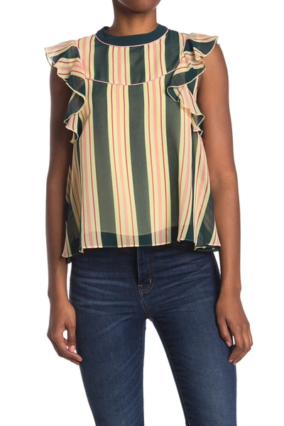 Scotch & Soda Allover Printed Short Sleeve Blouse In 19-combo C