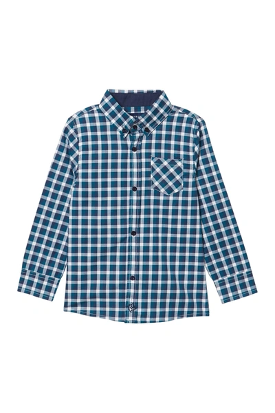 Andy & Evan Kids' Plaid Button-up Shirt In Green Plaid