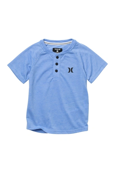 Hurley Kids' Cloud Slub Henley In Lt-blue