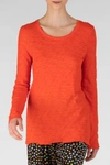 Atm Anthony Thomas Melillo Slub Long Sleeve T-shirt In Grenadine