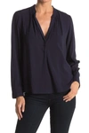 Zadig & Voltaire Tink Long-sleeve Satin Tunic In Navy