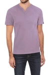 X-ray Split Neck T-shirt In Dusty Lavender