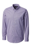 CUTTER & BUCK SOAR WINDOWPANE LONG SLEEVE BUTTON-DOWN SHIRT,191815308686