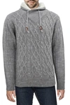 X-ray Shawl Collar Sweater In Light Grey