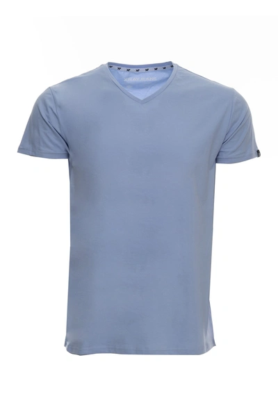 X-ray Solid V-neck Flex T-shirt In Dusk Blue
