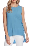 VINCE CAMUTO SLEEVELESS SIDE TIE HIGH-LOW HEM BLOUSE,193768746218