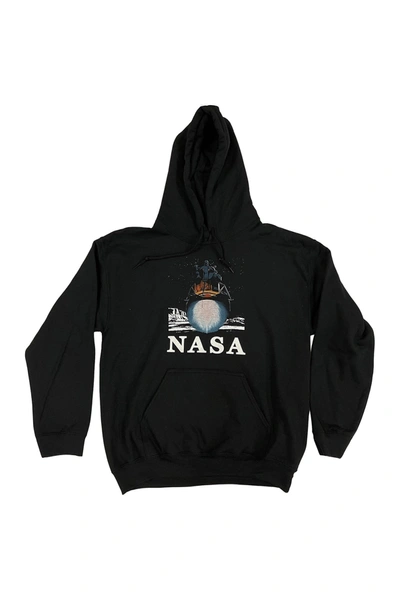Body Rags Nasa Spacecraft Landing Pullover Hoodie In Black
