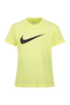 Nike Kids' Swoosh Print Short Sleeve T-shirt In Y2mvolt He