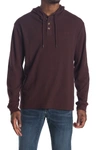 ...lost Hooded Long Sleeve Henley In Wine Down