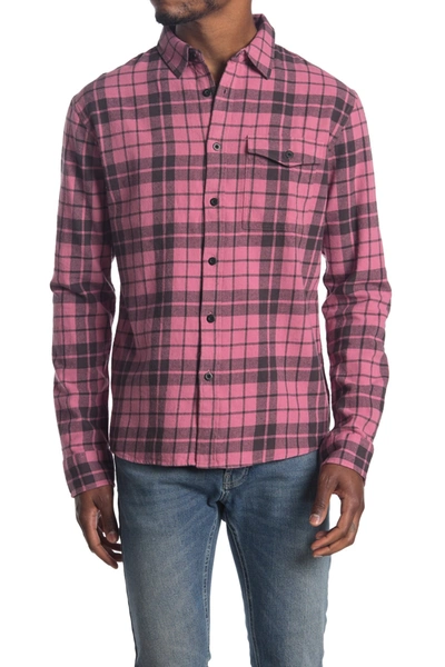 ...lost .lost Lifted Long Sleeve Flannel Shirt In Dusty Rose