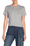 Vince Essential Crewneck Pima Cotton Tee In H Grey