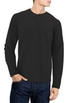 X-ray Long Sleeve Henley Shirt In Black