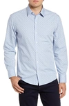 Zachary Prell Ricketts Regular Fit Long Sleeve Shirt In Ice Blue