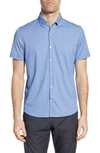 Zachary Prell Caruth Regular Fit Short Sleeve Shirt In Azure