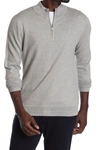 Wallin & Bros Quarter Zip Knit Sweater In Grey Heather