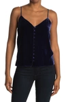 L'agence Jemiliana V-neck Button Down Tank In Navy