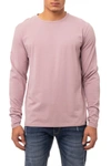 X-ray Crew Neck Long Sleeve T-shirt In Dusty Lavender