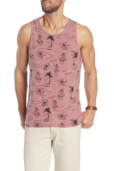 Threads 4 Thought Cody Hula Girls Print Tank Top In Brick Red