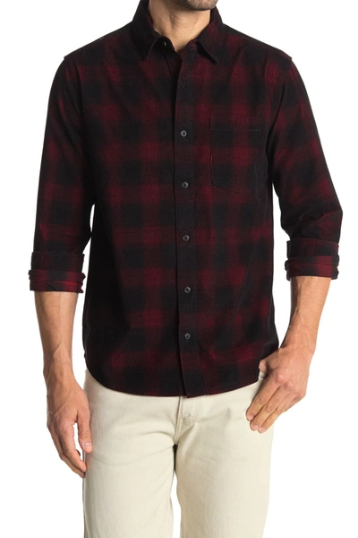 7 Diamonds King Of The Road Plaid Corduroy Shirt In Red