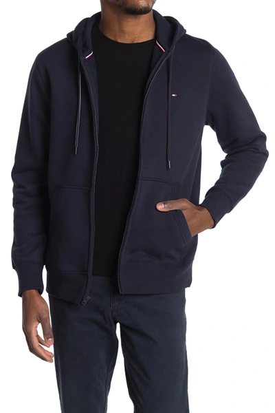 Tommy Hilfiger Plains Drawstring Hoodie In Sky Captain
