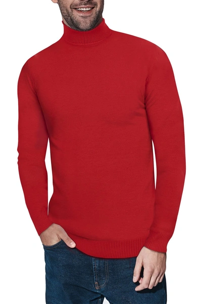 X-ray Turtleneck Pullover Sweater In Jester Red