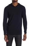 X-ray Knit Long Sleeve Hoodie In Navy