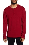 Vince Regular Fit Long Sleeve Henley Shirt In Huckleberry