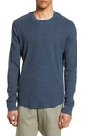 Vince Slim Fit Waffle Knit Long Sleeve T-shirt In H Spruce Blue