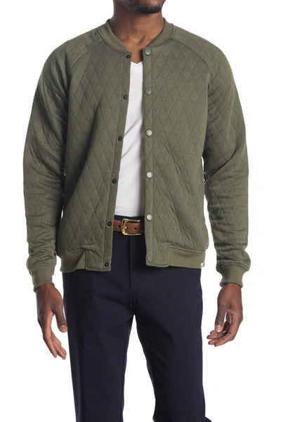 Sovereign Code Princeton Quilted Bomber Jacket In Olive