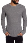 Vince Slim Fit Waffle Knit Long Sleeve T-shirt In H Med Grey