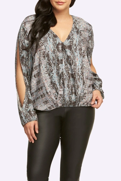 Tart Enya Print High/low Top In Autumn Leo