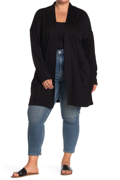 Sanctuary Open Camp Pocket Cardigan In Black