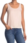 Vince Scoop Neck Pima Cotton Blend Tank In Pink Sand
