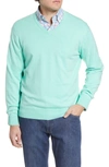 Peter Millar Crown Soft V-neck Sweater In Yucca