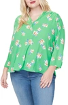 Curves 360 By Nydj Perfect Blouse In Daffodil Meadow