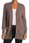 Madewell Open Front Patch Pocket Cardigan In Hthr Root