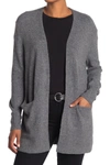 Madewell Open Front Patch Pocket Cardigan In Hthr Evening