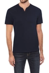 X-ray Split Neck T-shirt In Navy