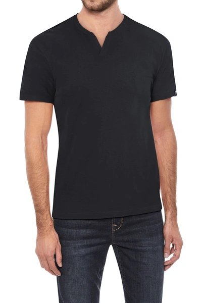 X-ray Split Neck T-shirt In Black