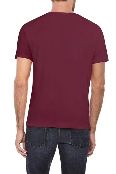 X-ray Short Sleeve Henley In Cranberry