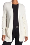 Madewell Open Front Patch Pocket Cardigan In Antique Cream