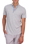 Tailorbyrd Melange Polo In Lt Grey