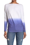 Go Couture Boatneck Dolman Knit Sweater In Navy Blzr Bttm Dip